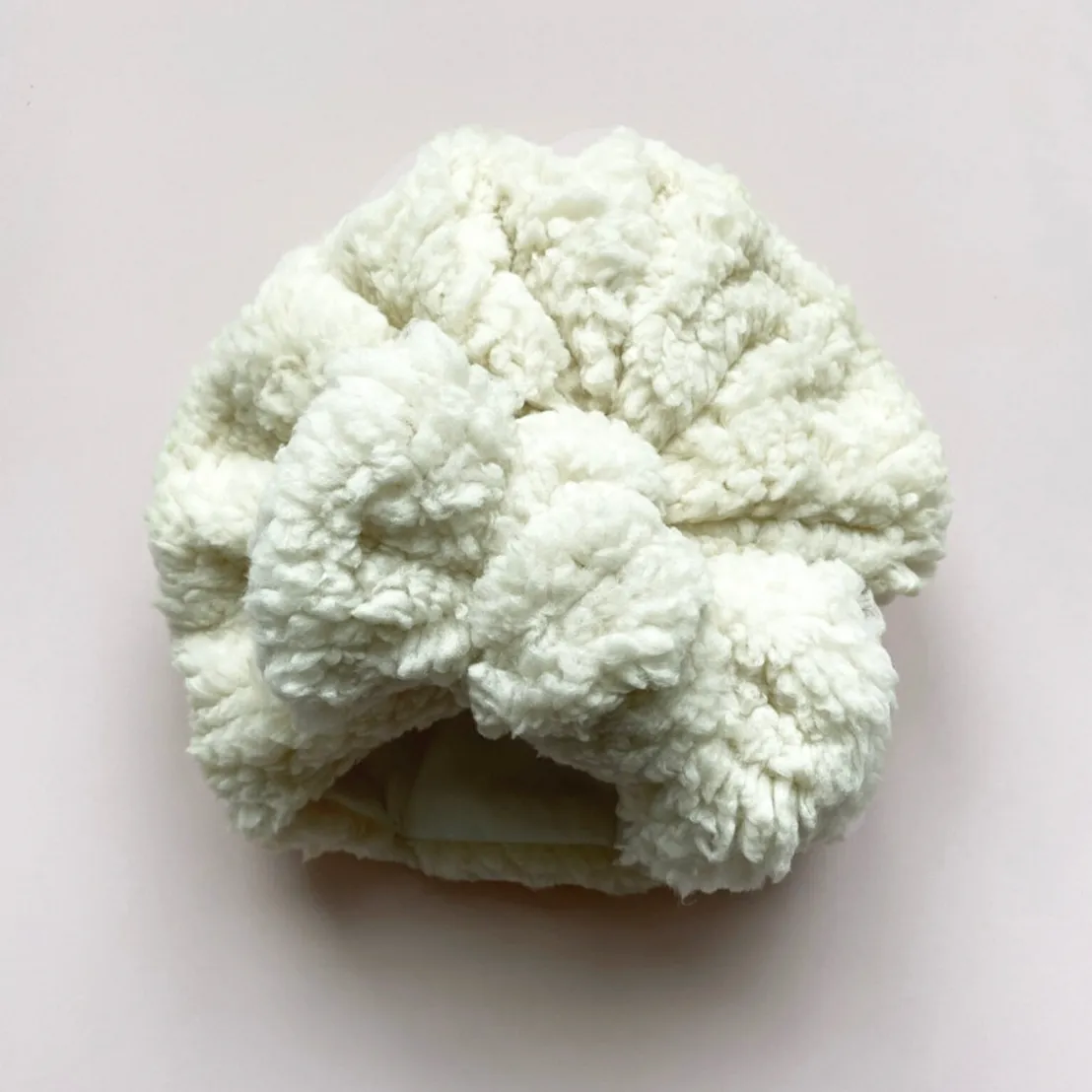 Baby Girl Teddy Bow Turban Beanie