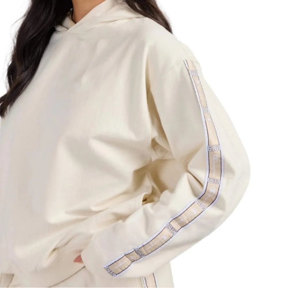 Champion Womens Lux Taping Hoodie - Natural