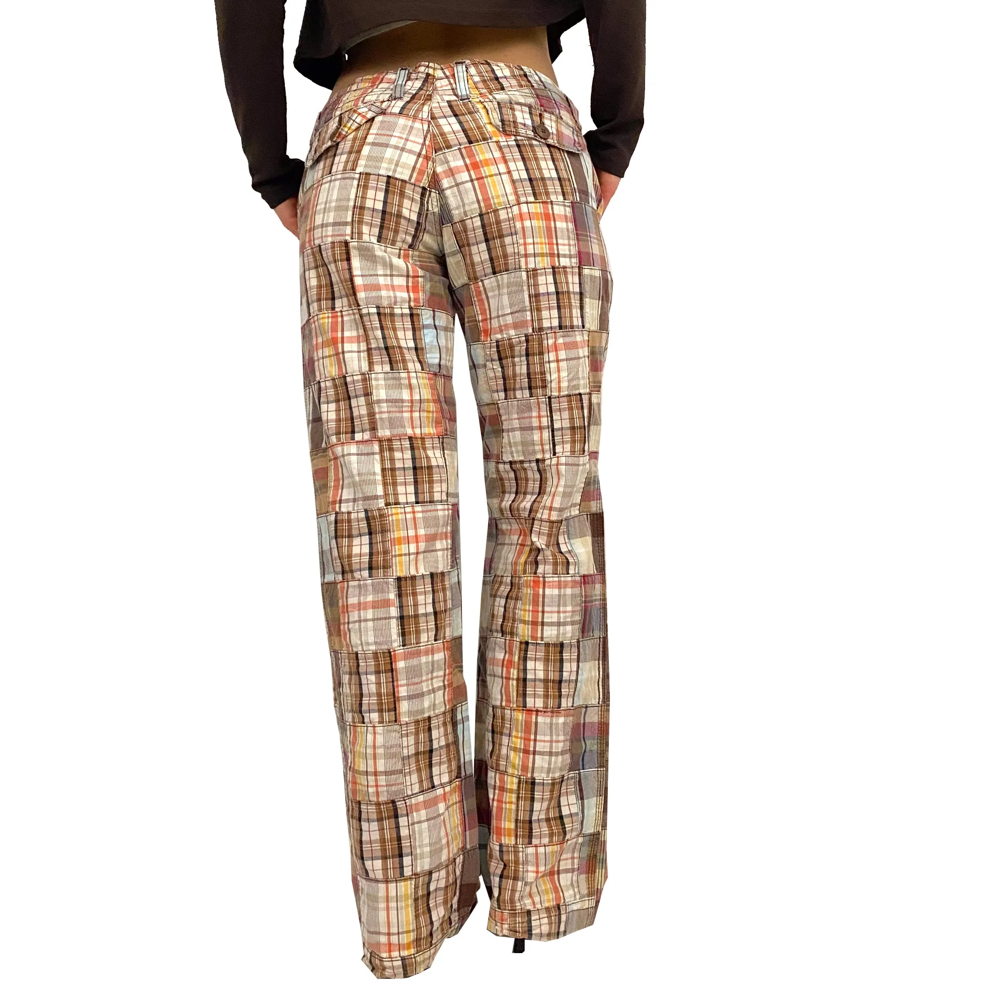 Chor Plaid Patchwork Pants (S)