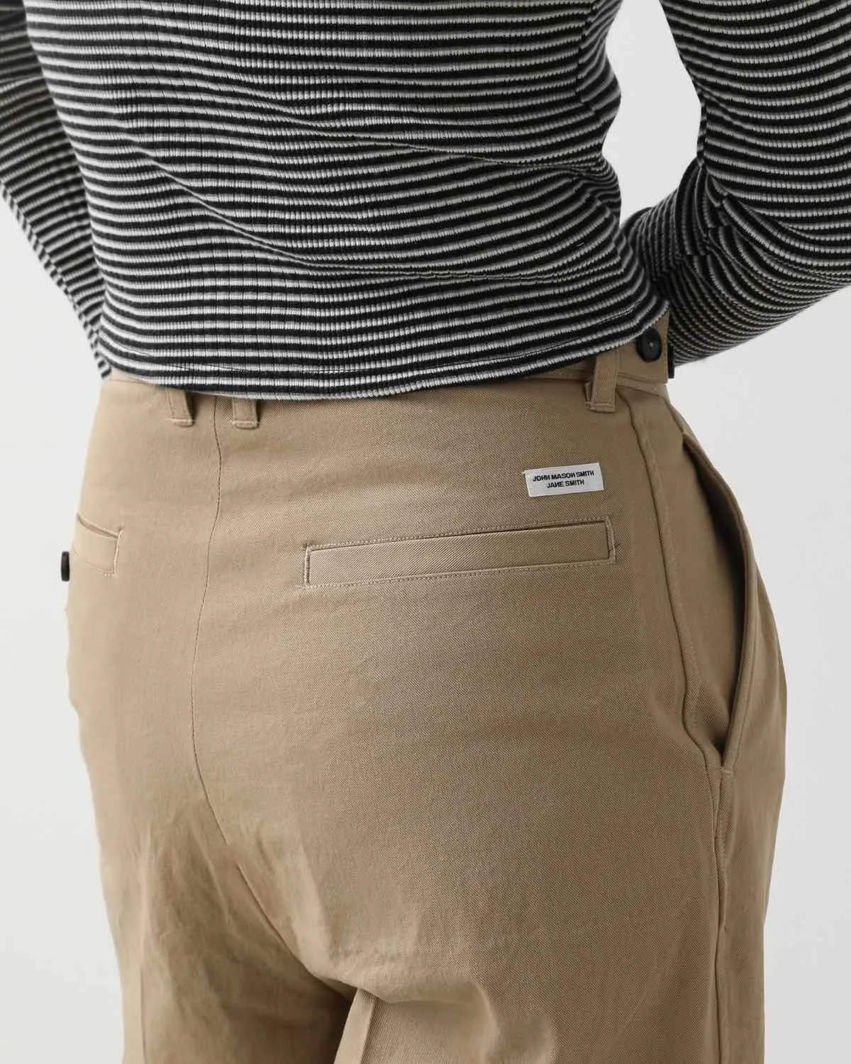 COTTON CHINO CLOTH WAIST ADJUSTMENT PANTS