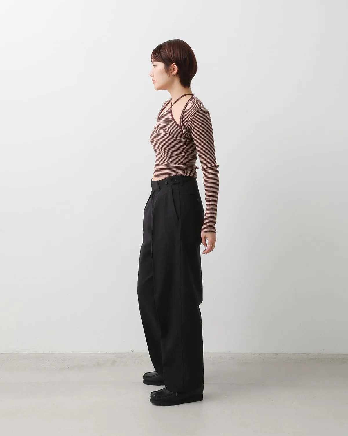 COTTON CHINO CLOTH WAIST ADJUSTMENT PANTS