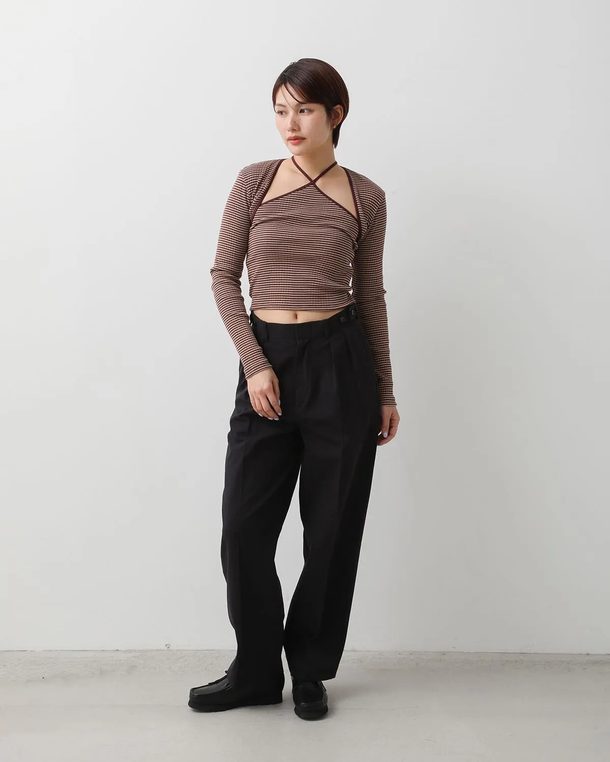 COTTON CHINO CLOTH WAIST ADJUSTMENT PANTS