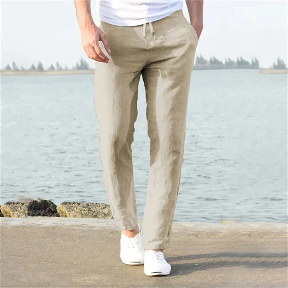 Men's Slim Fit Chino Trousers: Lightweight & Breathable Casual Pants