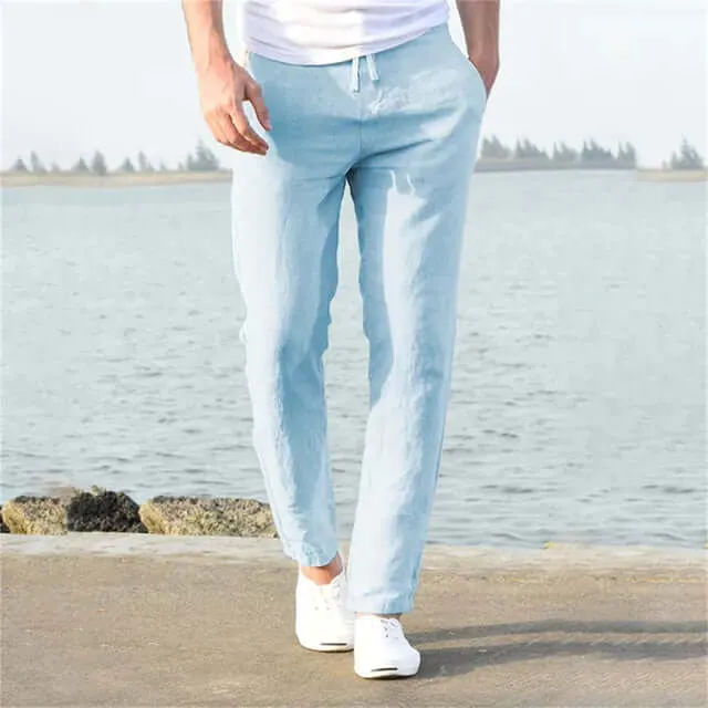 Men's Slim Fit Chino Trousers: Lightweight & Breathable Casual Pants