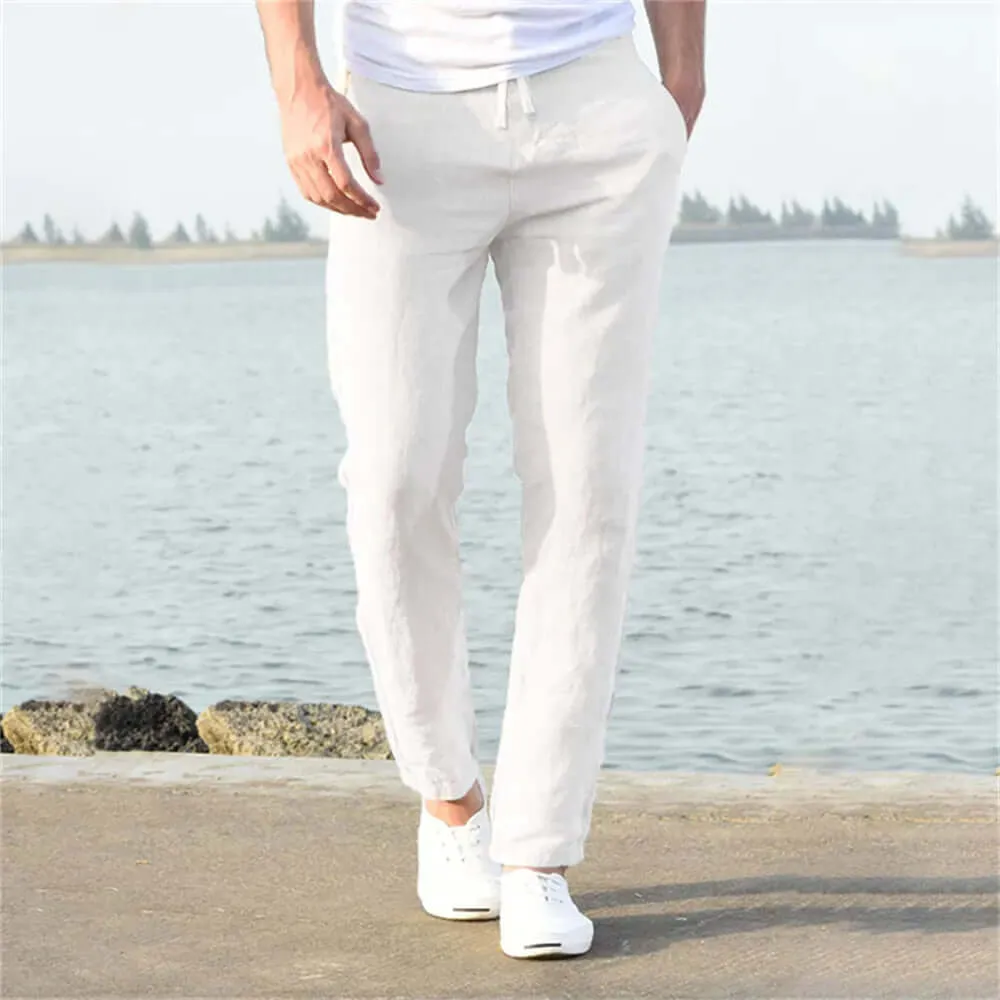 Men's Slim Fit Chino Trousers: Lightweight & Breathable Casual Pants