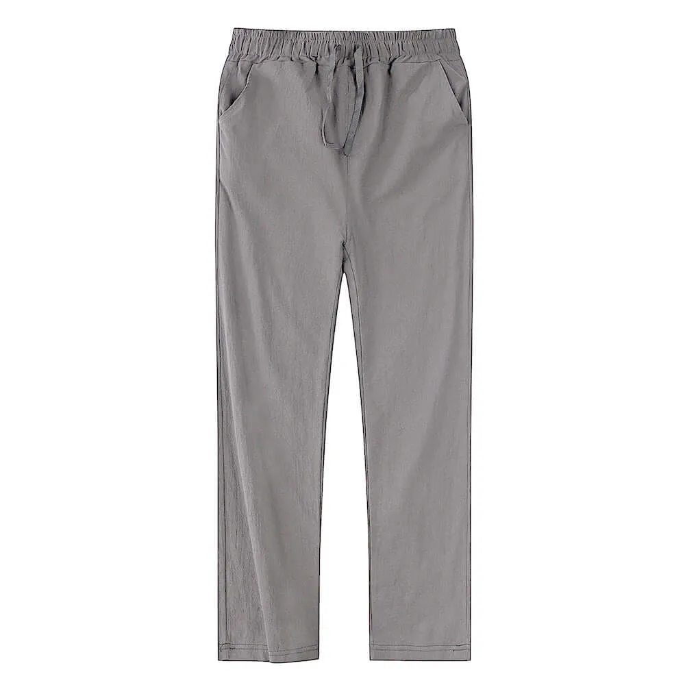 Men's Slim Fit Chino Trousers: Lightweight & Breathable Casual Pants