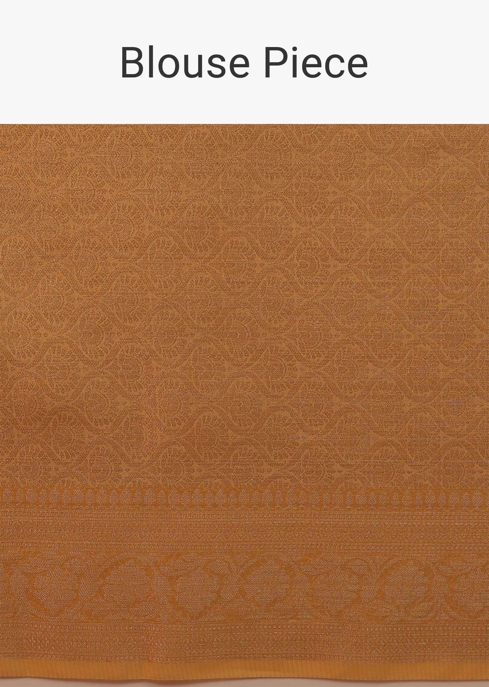 Mustard Yellow Saree In Cotton With Floral Patterns In Banarasi Chanderi