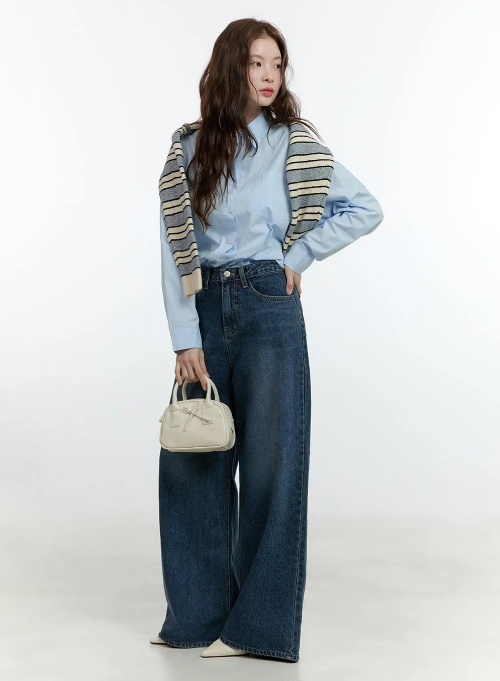 Oversized Button-Up Shirt CF503