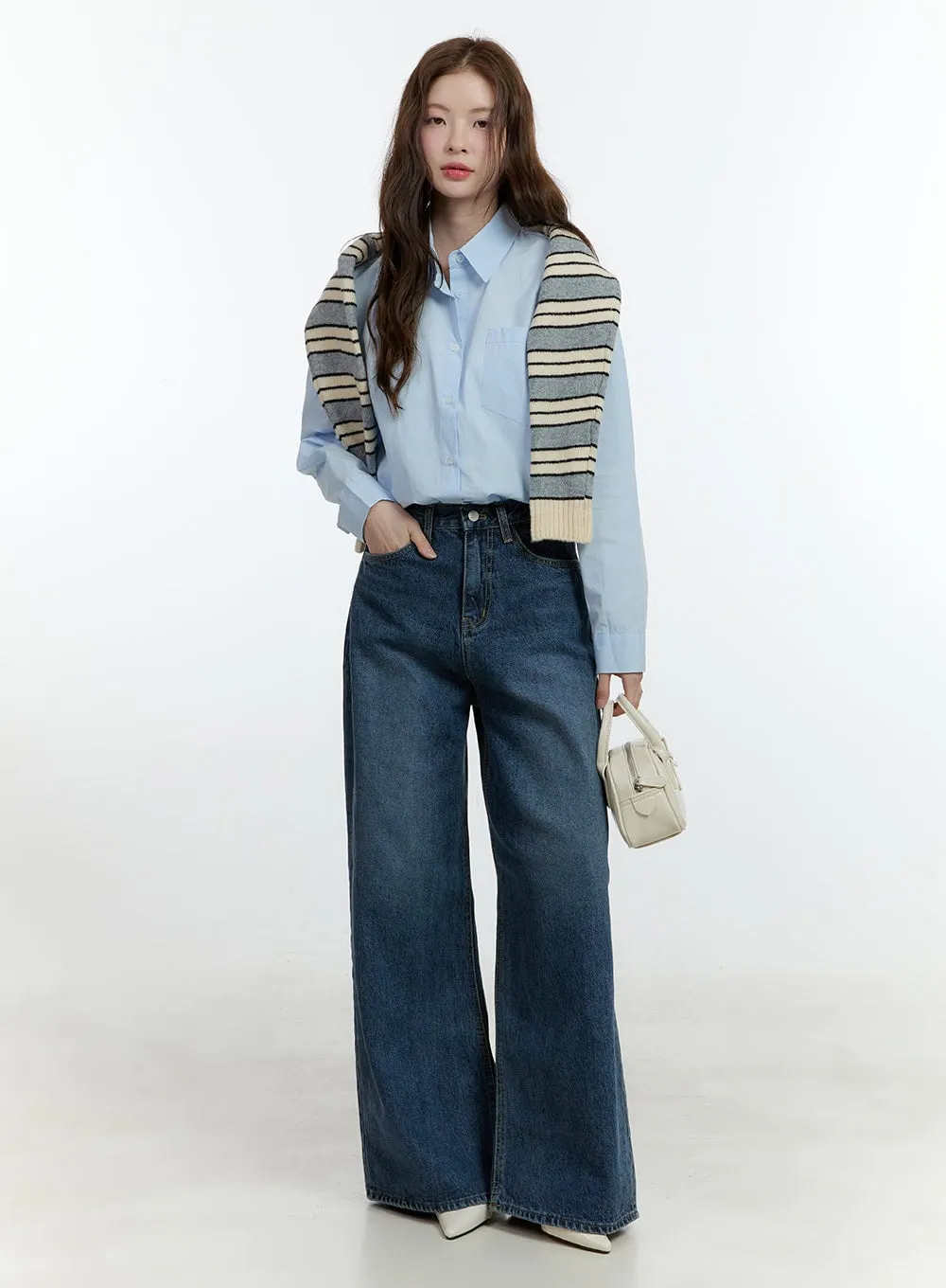 Oversized Button-Up Shirt CF503