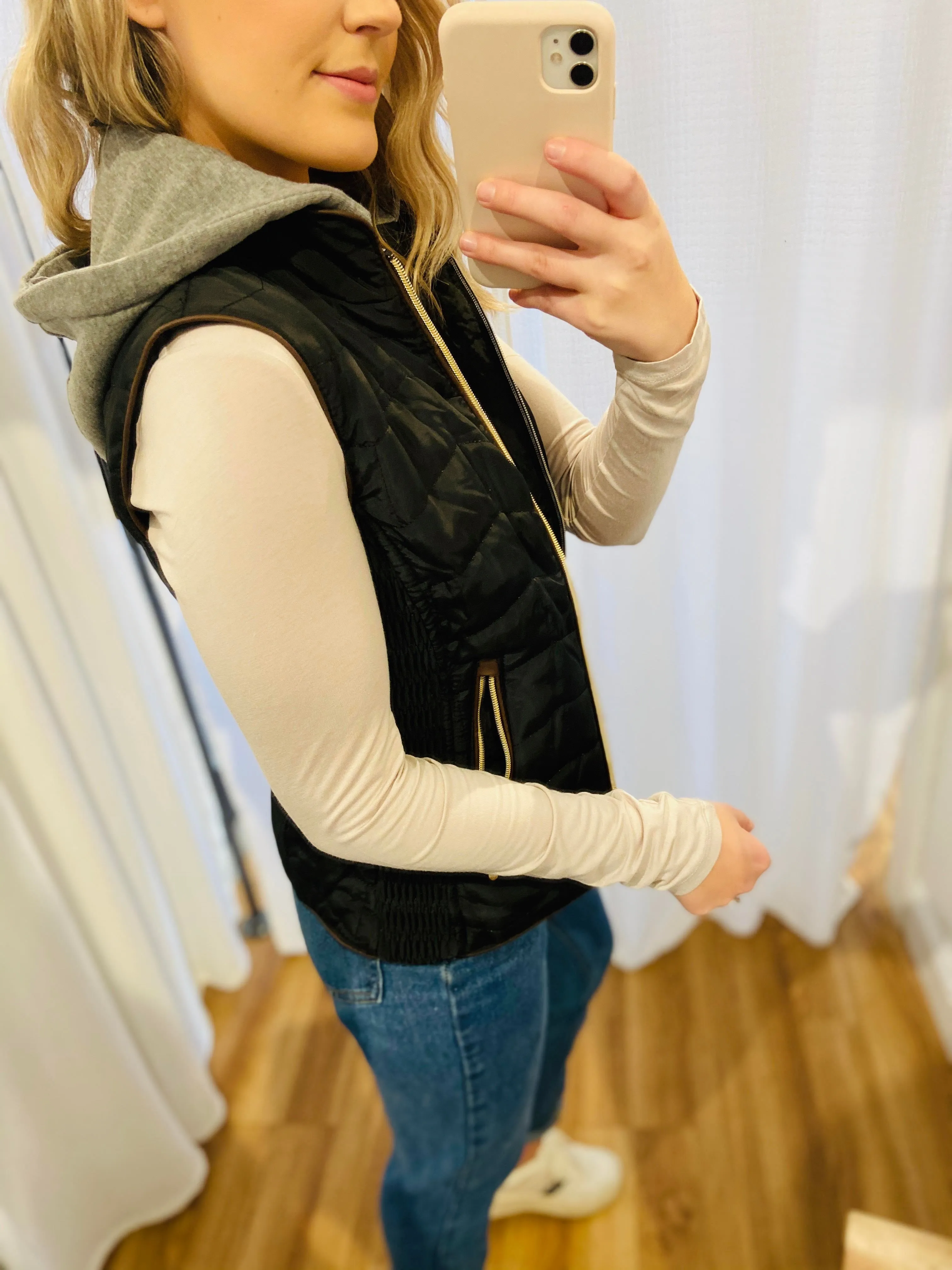 Padded Hoodie Vest