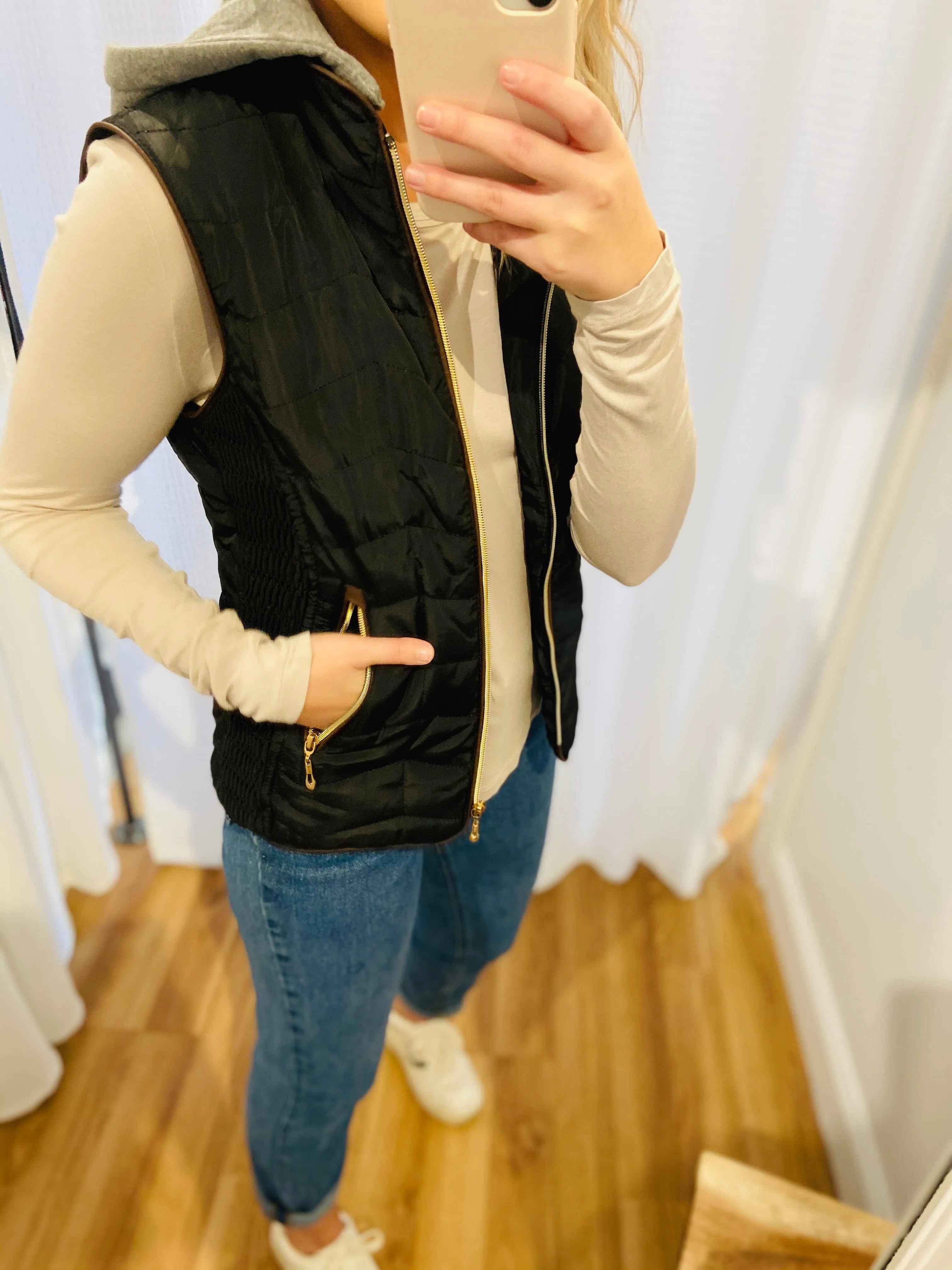 Padded Hoodie Vest