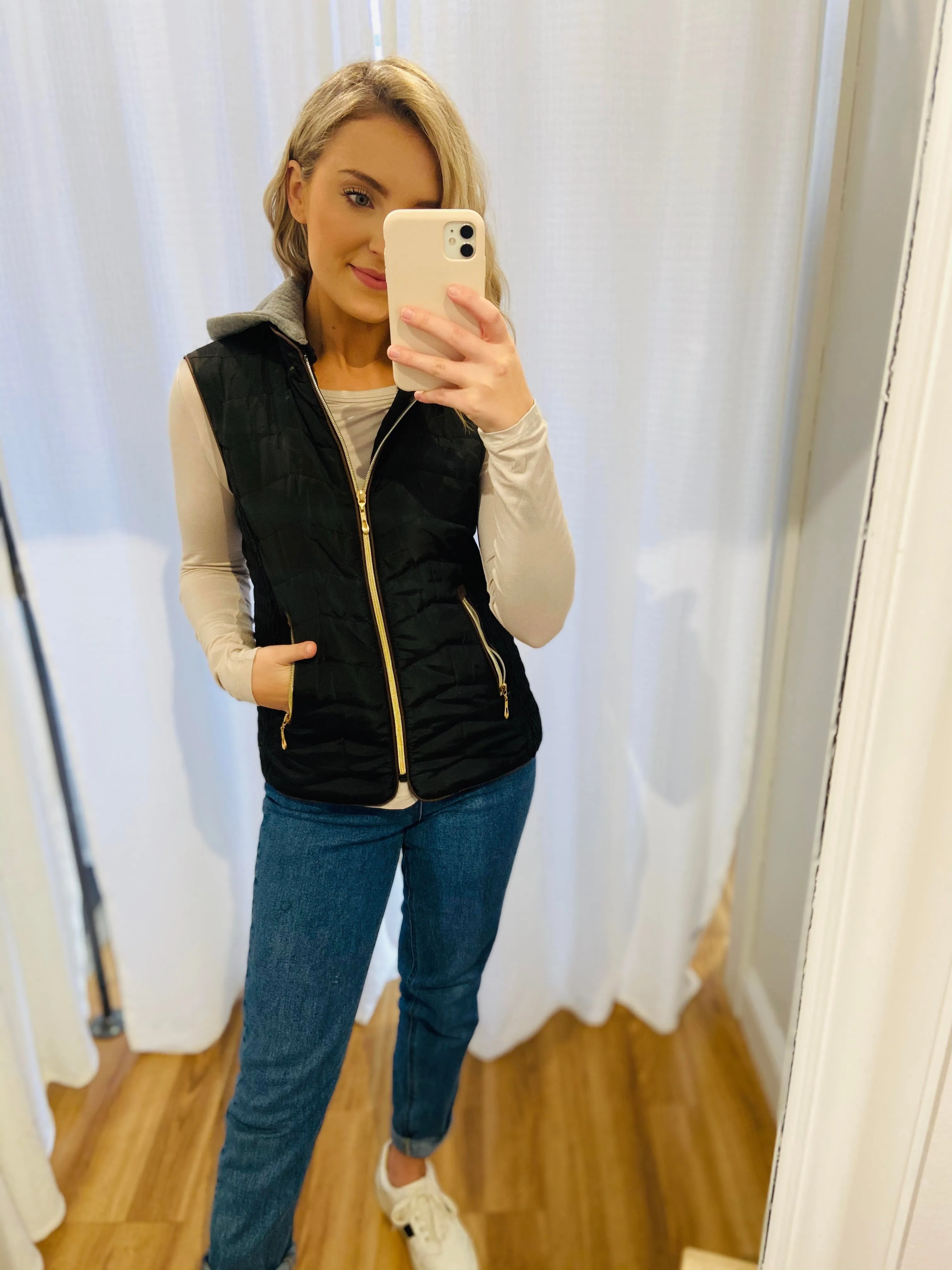 Padded Hoodie Vest