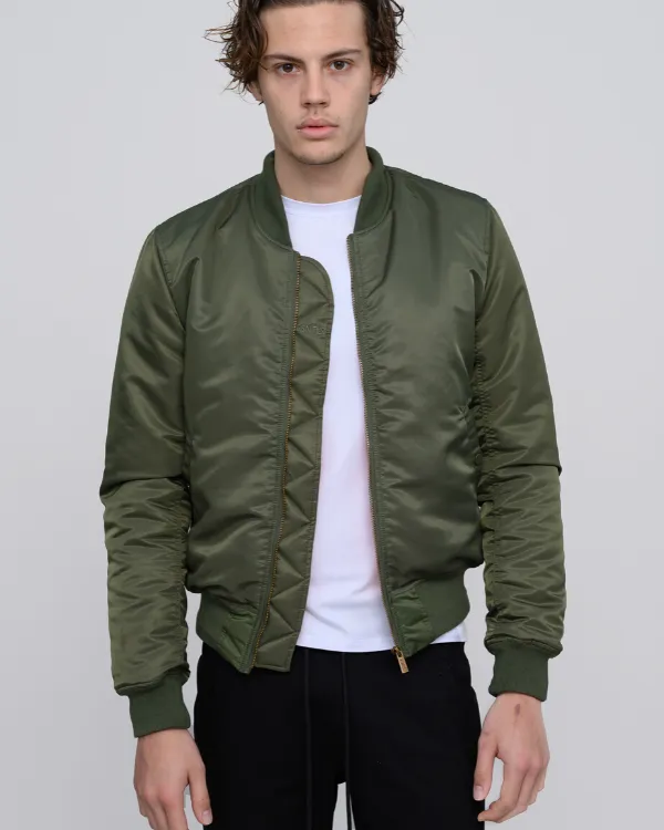 The ESNTLS Olive Bomber Jacket