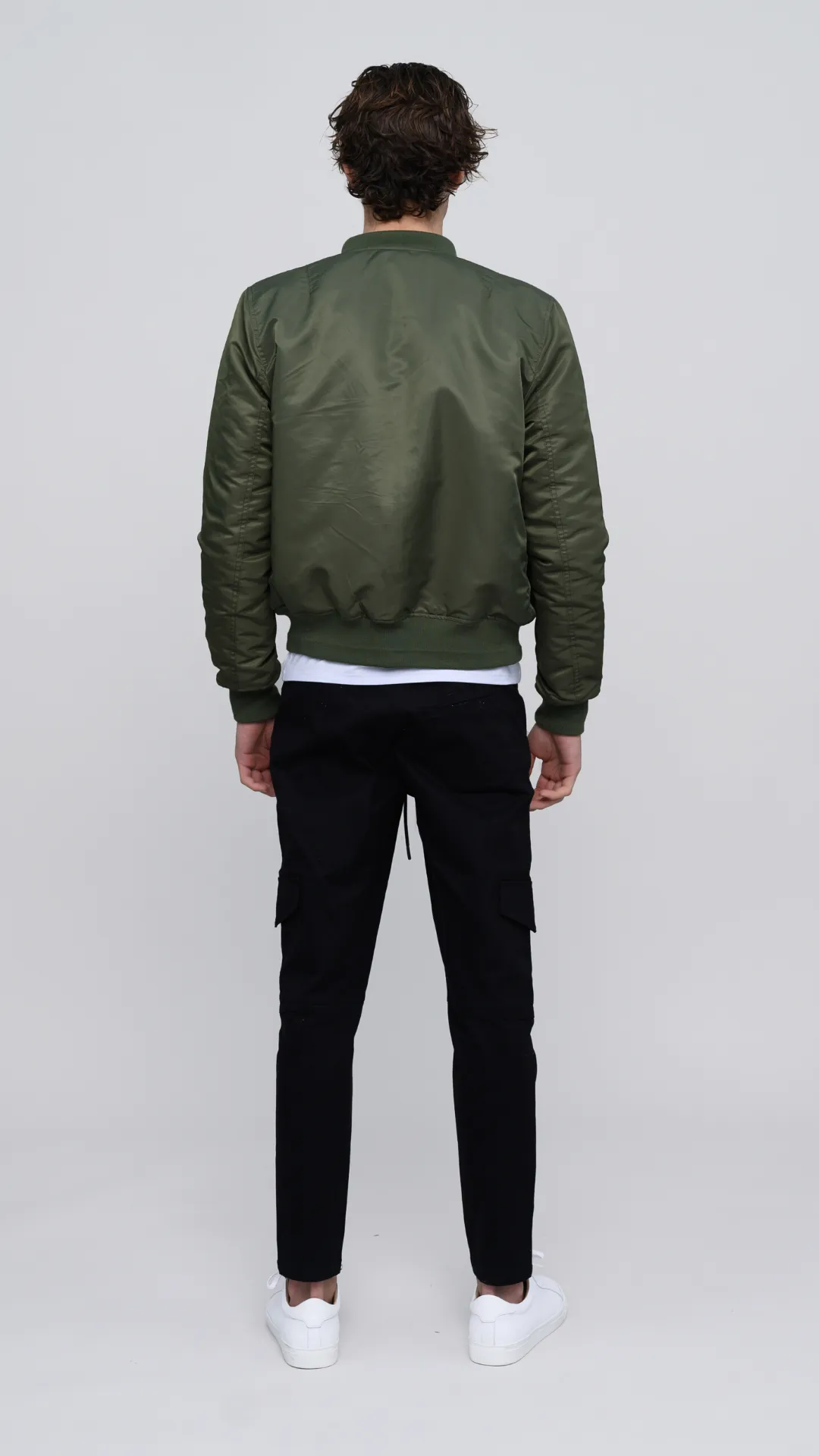 The ESNTLS Olive Bomber Jacket