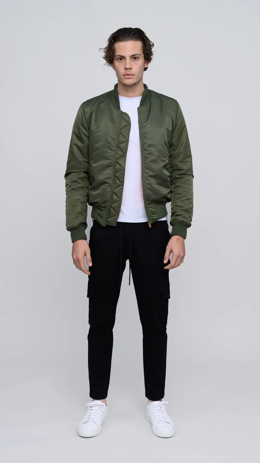 The ESNTLS Olive Bomber Jacket
