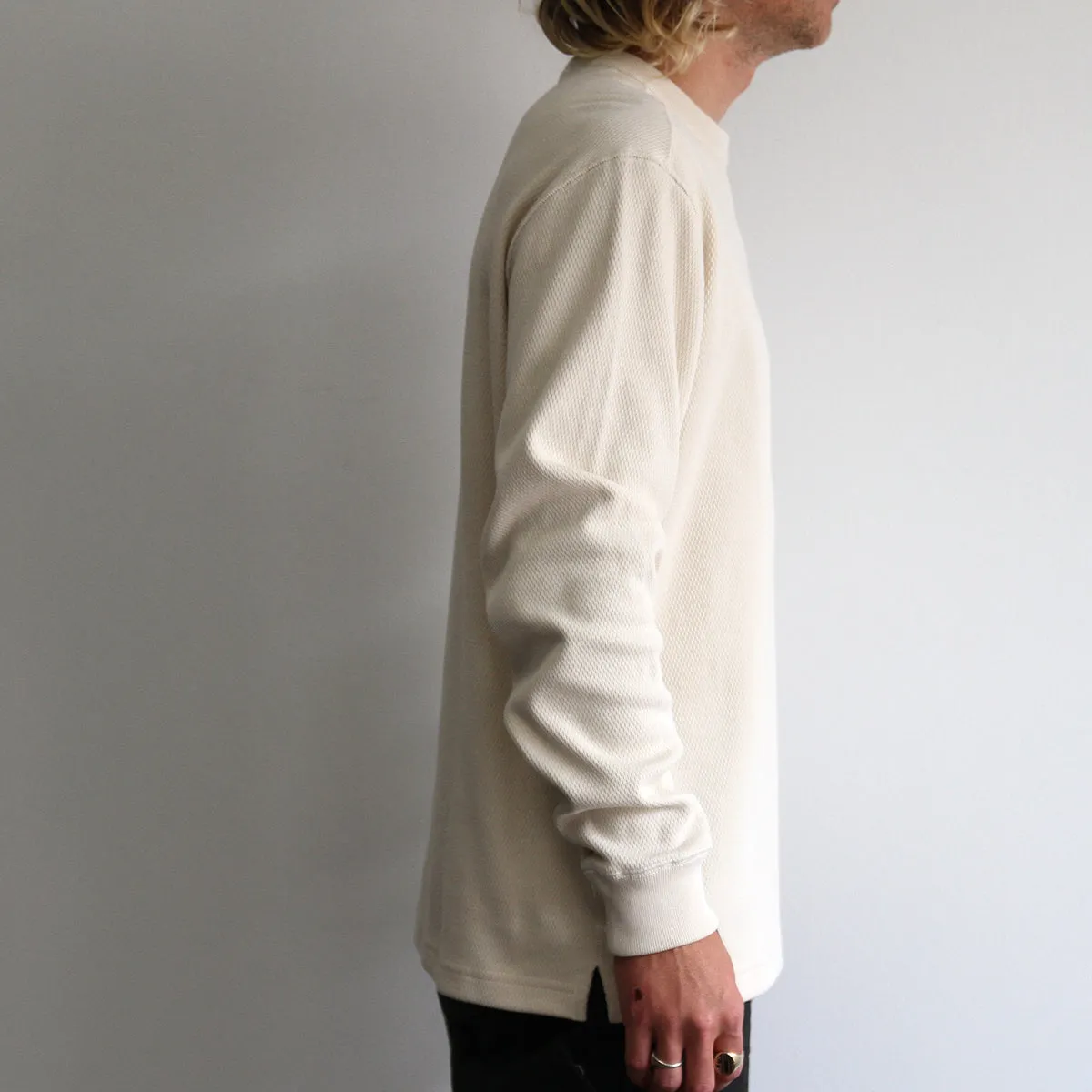 Waffle Knit Thermal Crewneck