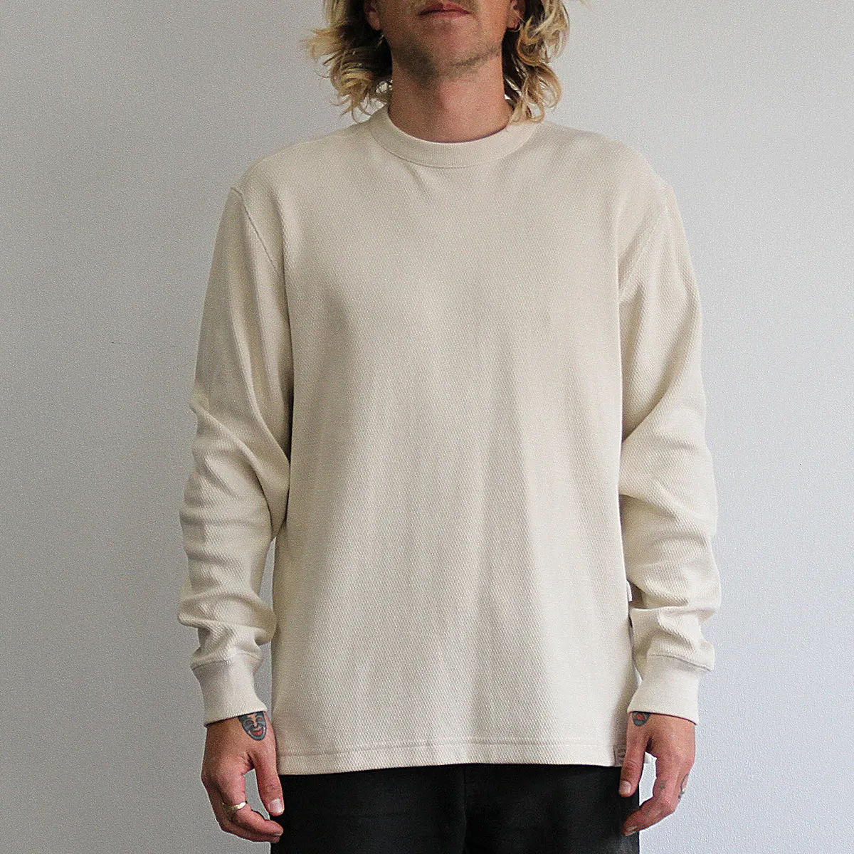Waffle Knit Thermal Crewneck